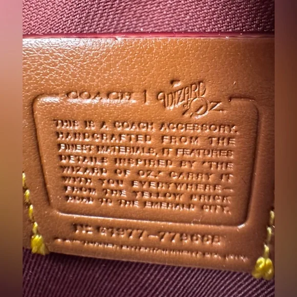 COACH x The Wizard of Oz Ruby Slippers Round Coin Case RARE HTF - Picture 4 of 14